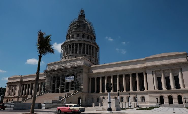 Capitol w Havanie - dawna siedziba rządu, od jakiegoś czasu jest w remoncie. Ale już widać koniec tych prac. 